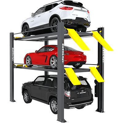 HD-973PX triple-stacker parking hoist by BendPak