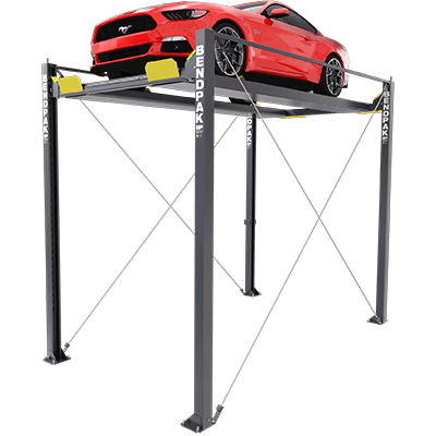 HD-7MZ is a Four-Post Hoist that doubles as a display hoist