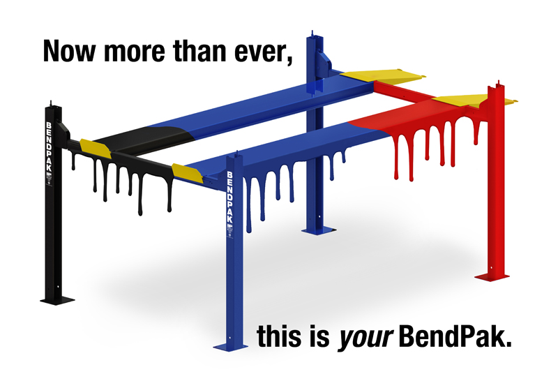 BendPak's Custom Car Hoist Colors