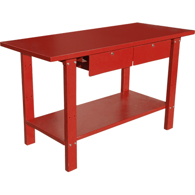 RWB-2D Heavy-Duty Work Bench / 2-Drawer, 1-Shelf