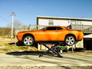 Dodge Challenger Hellcat SRT BendPak Mid Rise Lift