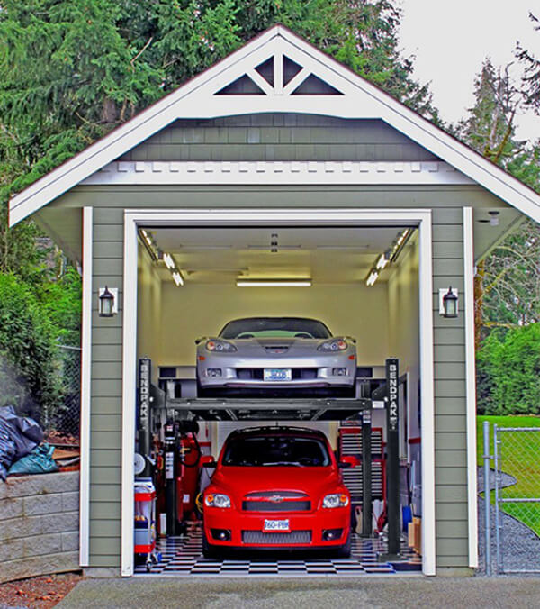 Four-Post Hoist Home Garage Storage
