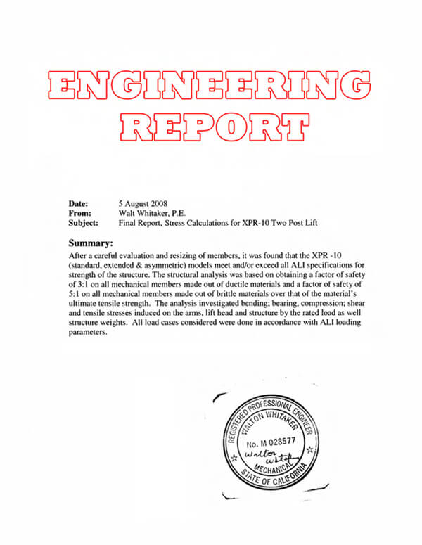 Engineering Report - Page 1