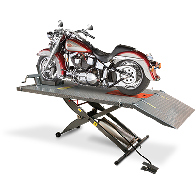 RML-600XL Motorcycle Hoist Table Complete Wide Side and Front Extended