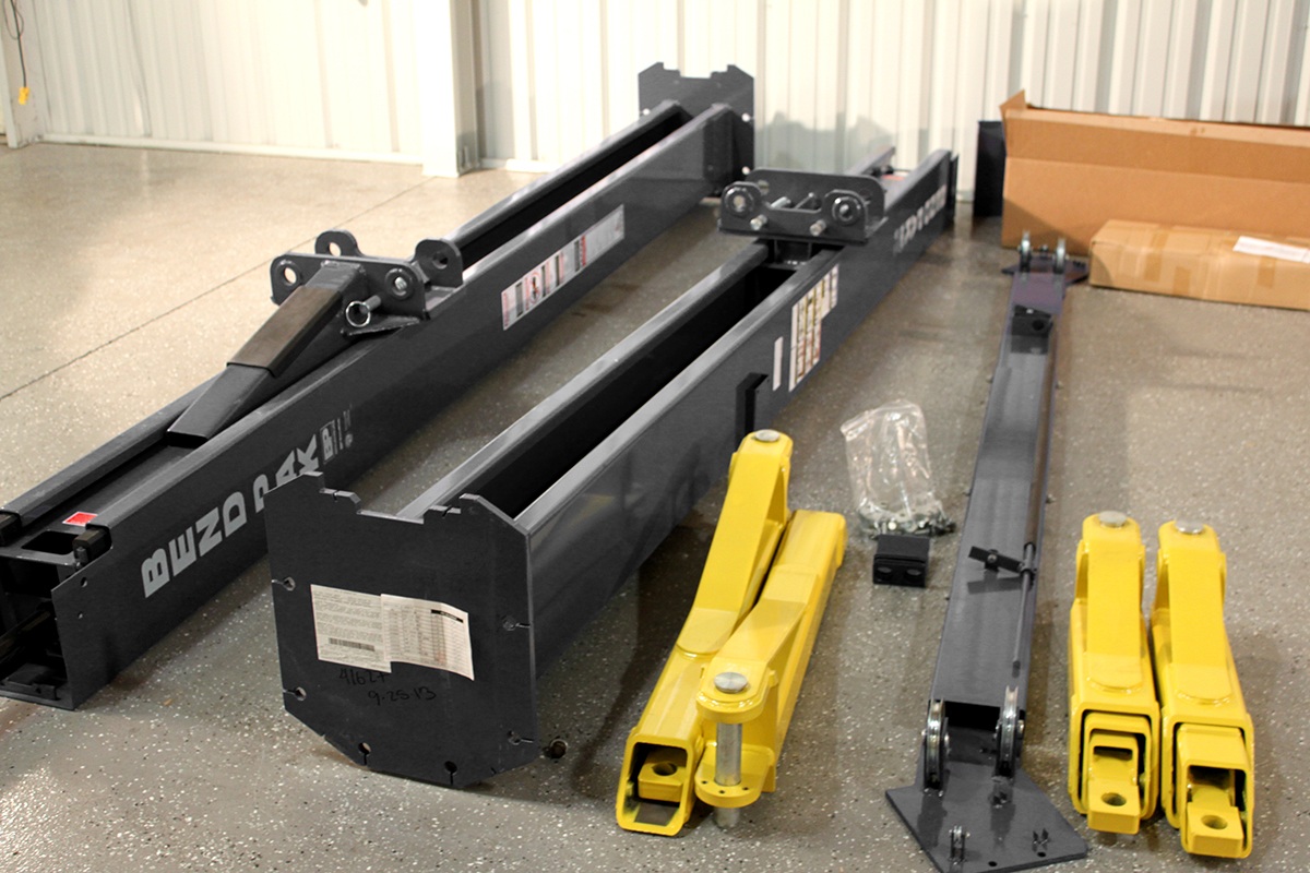 BendPak XPR-10AS Two-Post Hoist Unboxed